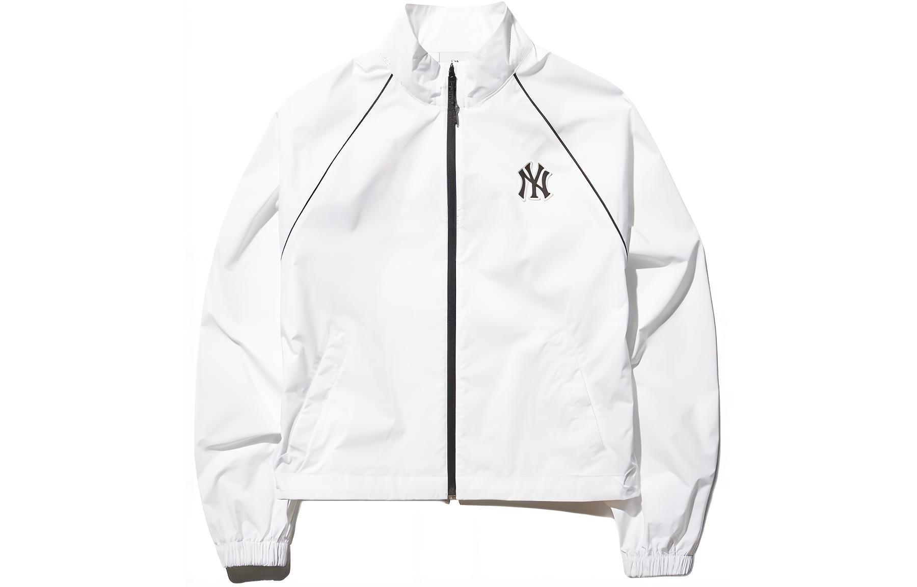 (Women) MLB SS24 New York Yankees Ivory Short Collar Raglan Sleeve Jacket 3FWJV0243-50IVS