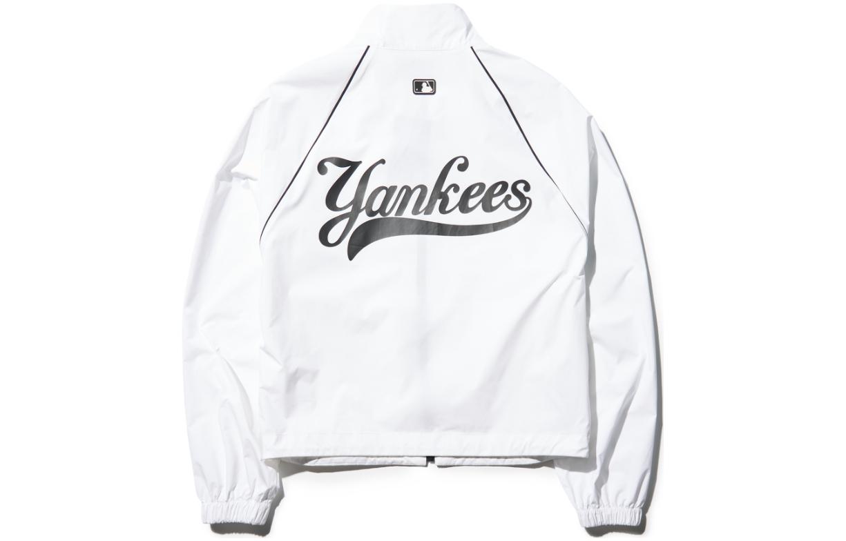 Lookbook (W) MLB SS24 紐約洋基象牙色短領七分袖棒球外套 3FWJV0243-50IVS