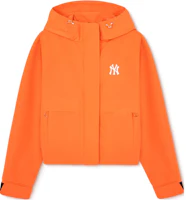 (Women) MLB SS24 New York Yankees Logo Windbreaker Jacket Orange 3FWJB0141-50ORD (Women) MLB SS24 New York Yankees Logo Windbreaker Jacket Orange 3FWJB0141-50ORD
