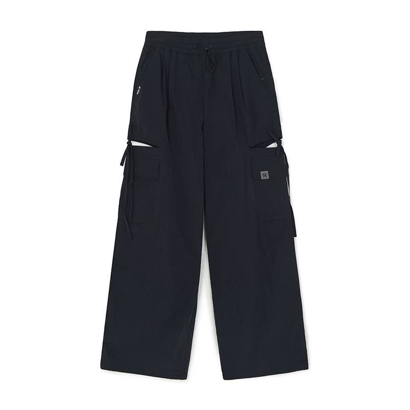 (Women) MLB SS26 Solid Elastic Waist Relaxed Fit Cargo Pants 3FWPB0563-50BKS