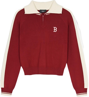 (Women) MLB Varsity Boston Red Sox Maroon Knit Long Sleeve Casual Sweater. 3FKPV0444-43WIS Lookbook (Women) MLB Varsity Boston Red Sox Maroon Knit Long Sleeve Casual Sweater. 3FKPV0444-43WIS
