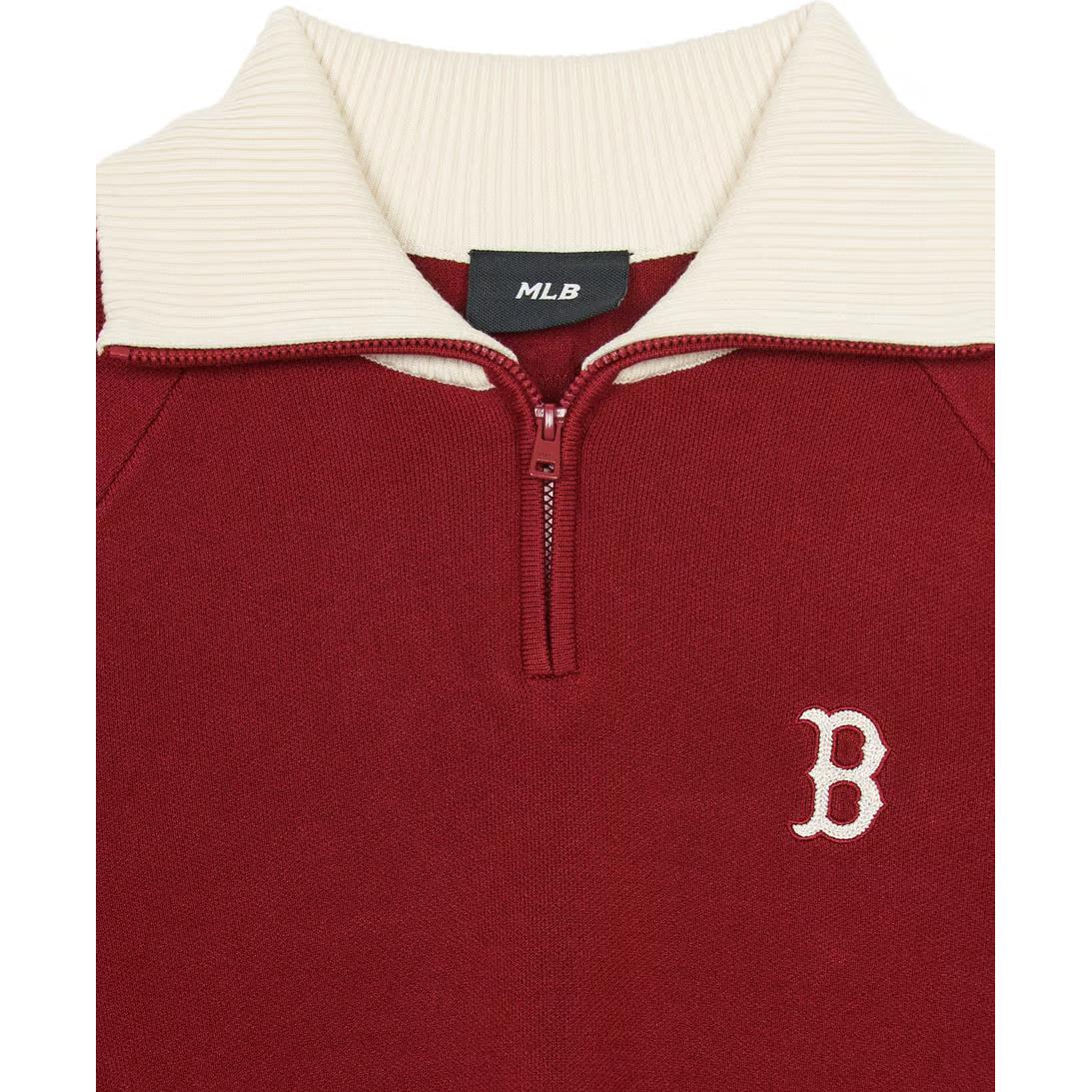 Purchase (Women) MLB Varsity Boston Red Sox  Maroon Knit Long Sleeve Casual Sweater. 3FKPV0444-43WIS