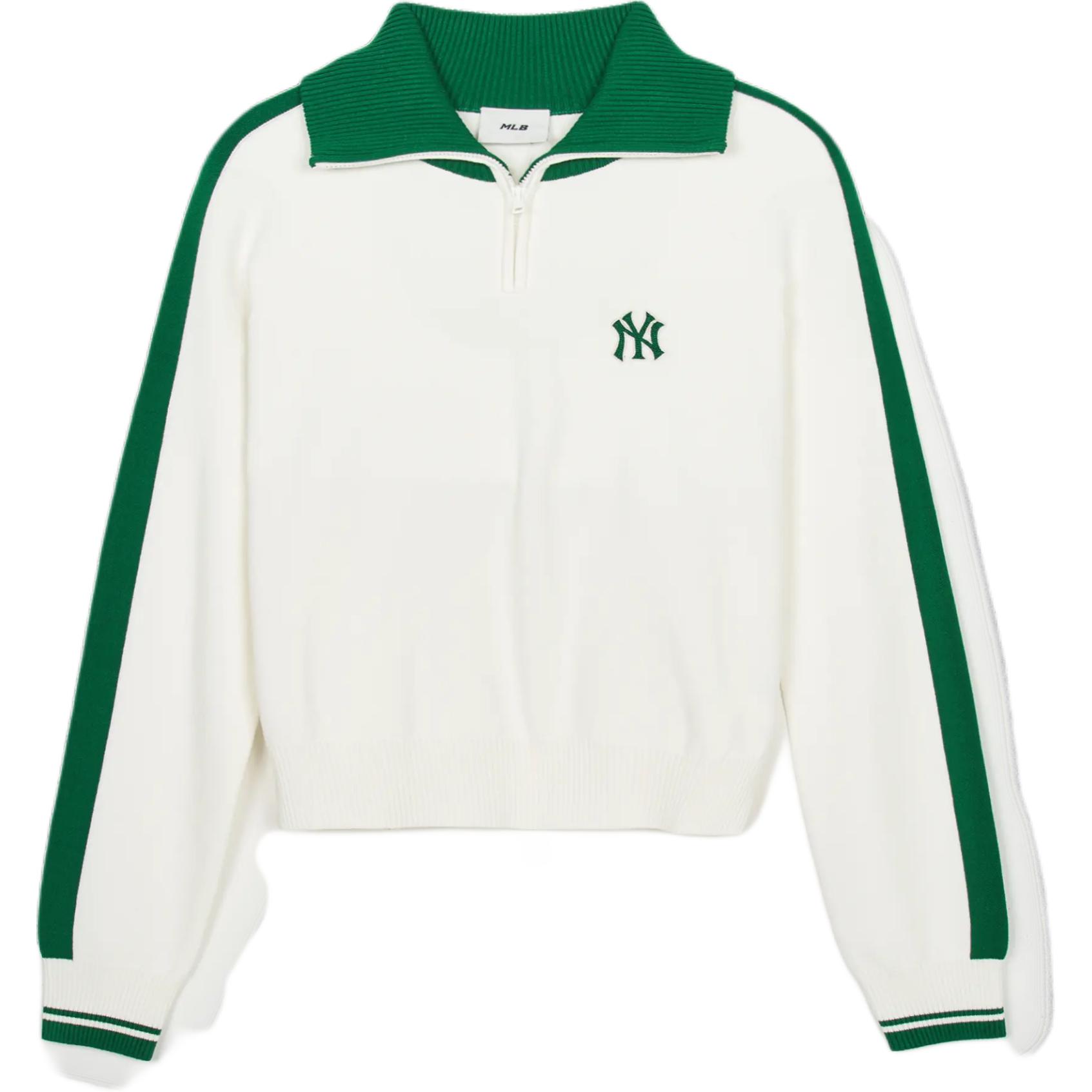 Order (Women) MLB Varsity New York Yankees  Cream Half-Zip Sweatshirt. 3FKPV0444-50CRS