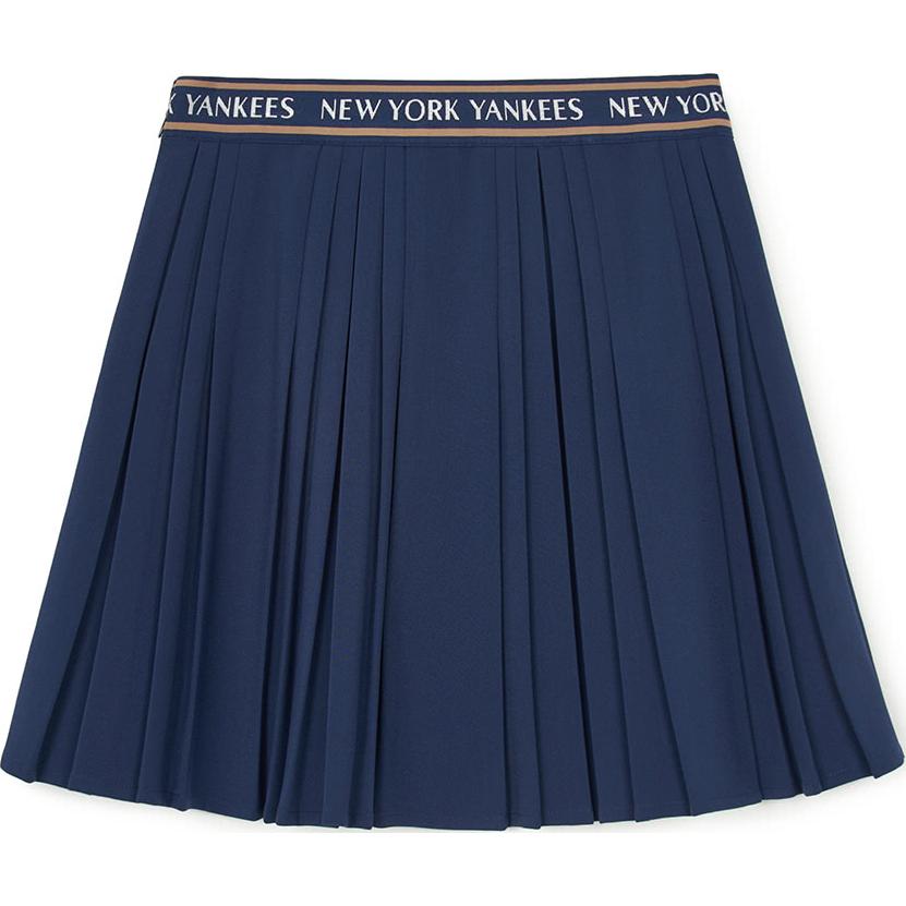 Lookbook (Women) MLB Varsity New York Yankees Logo High-Waist Outdoor Skirt  Navy. 3FSKV0144-50NYL