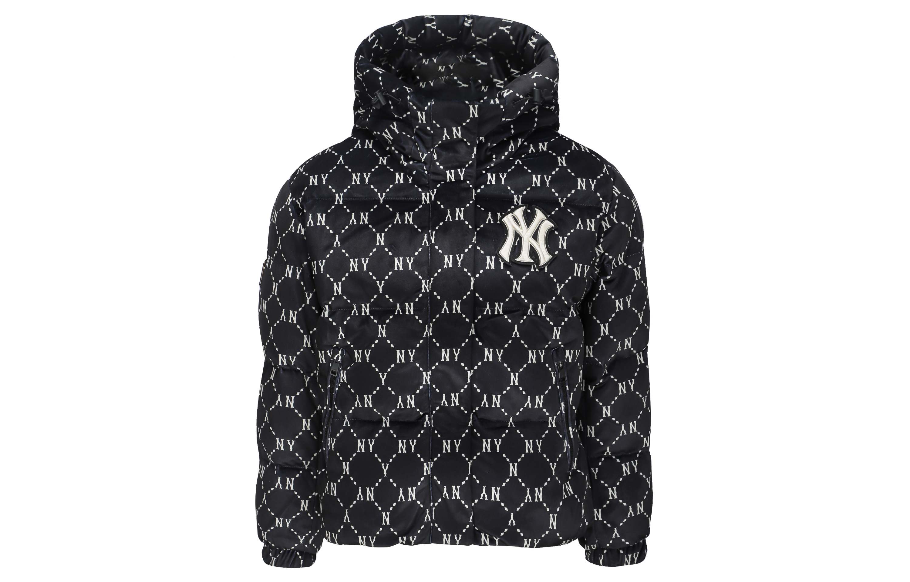 (Women) MLB Vintage Monogram New York Yankees Hooded Down Jacket Black Winterwear 3FDJM0216-50BKS