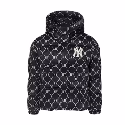 (Women) MLB Vintage Monogram New York Yankees Hooded Down Jacket Black Winterwear 3FDJM0216-50BKS