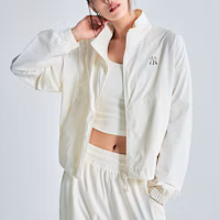 Purchase (W) MLB Jaket Putih Kasual Stand Collar dengan Resleting 3FWJB2234-50CRS