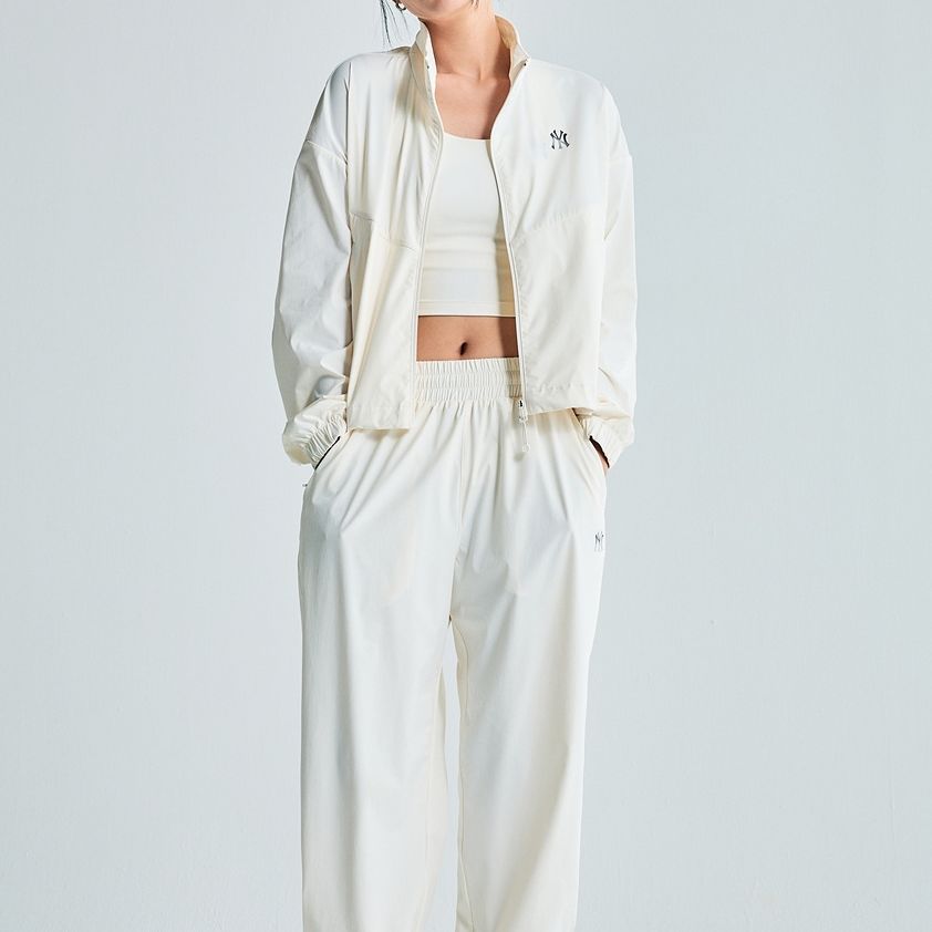 Details for (Women) MLB White Casual Stand Collar Zip-Up Jacket 3FWJB2234-50CRS