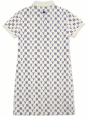 (W) MLB洋基队标志翻领短袖连衣裙奶油色休闲穿搭 3FOPM0223-50CRS Lookbook (W) MLB洋基队标志翻领短袖连衣裙奶油色休闲穿搭 3FOPM0223-50CRS