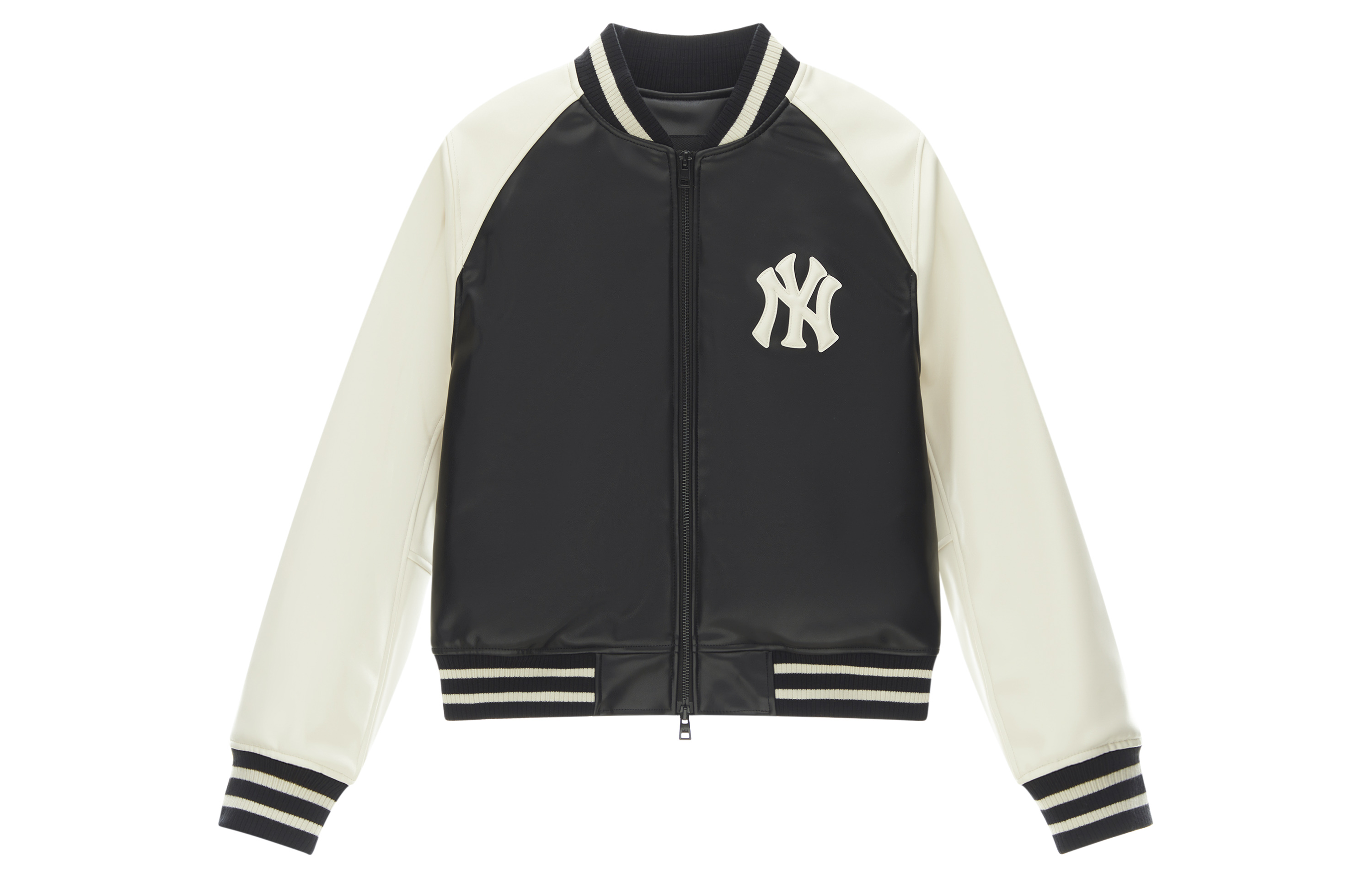 (Women) MLB Yankees Retro Varsity Bomber Jacket Black - Casual Sporty Style 3FJPV0144-50BKS