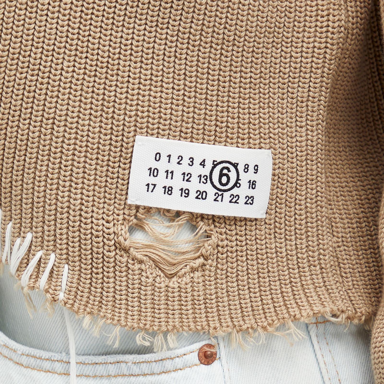 Details for (W) MM6 Maison Margiela 米色破洞針織長袖毛衣 S52HL0036M13089-119