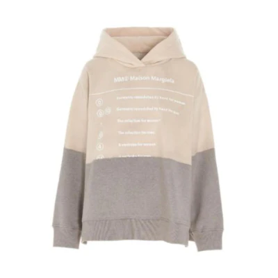 (Women) MM6 Maison Margiela Beige Hoodie Pullover Sweatshirt Long Sleeve. S62GU0047S25337851M