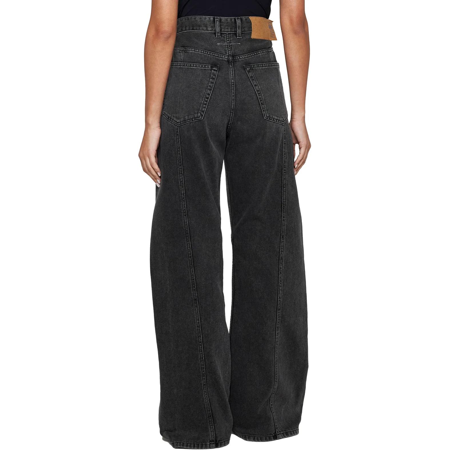 (Women) MM6 Maison Margiela  Black Loose Fit Straight-Leg Zip Denim Jeans S62LB0160M30009M859 圖 4