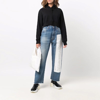 (Women) MM6 Maison Margiela Black Minimalist Hoodie FW21. S52GU0147S25337-900 Lookbook (Women) MM6 Maison Margiela Black Minimalist Hoodie FW21. S52GU0147S25337-900