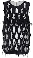 (Women) MM6 Maison Margiela Black Sleeveless Vest with Distressed Detailing. S51NC0617S35921900 (Women) MM6 Maison Margiela Black Sleeveless Vest with Distressed Detailing. S51NC0617S35921900