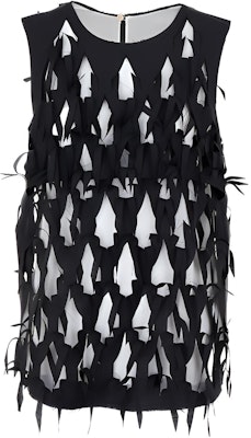 (W) MM6 메종 마르지엘라 블랙 빈티지 디테일 슬리브리스 베스트. S51NC0617S35921900 Buy (W) MM6 메종 마르지엘라 블랙 빈티지 디테일 슬리브리스 베스트. S51NC0617S35921900