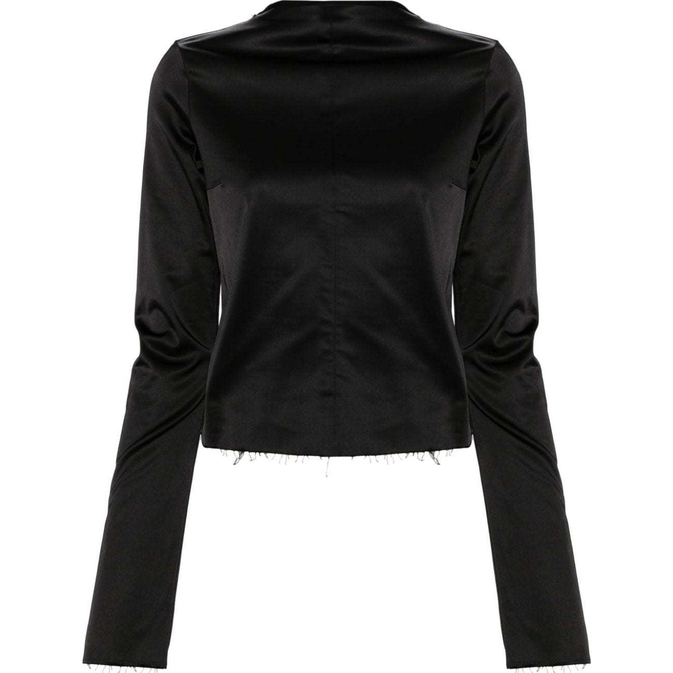 (Women) MM6 Maison Margiela  Black Solid High Neck Long Sleeve T-Shirt S52NH0016M35143 圖 2