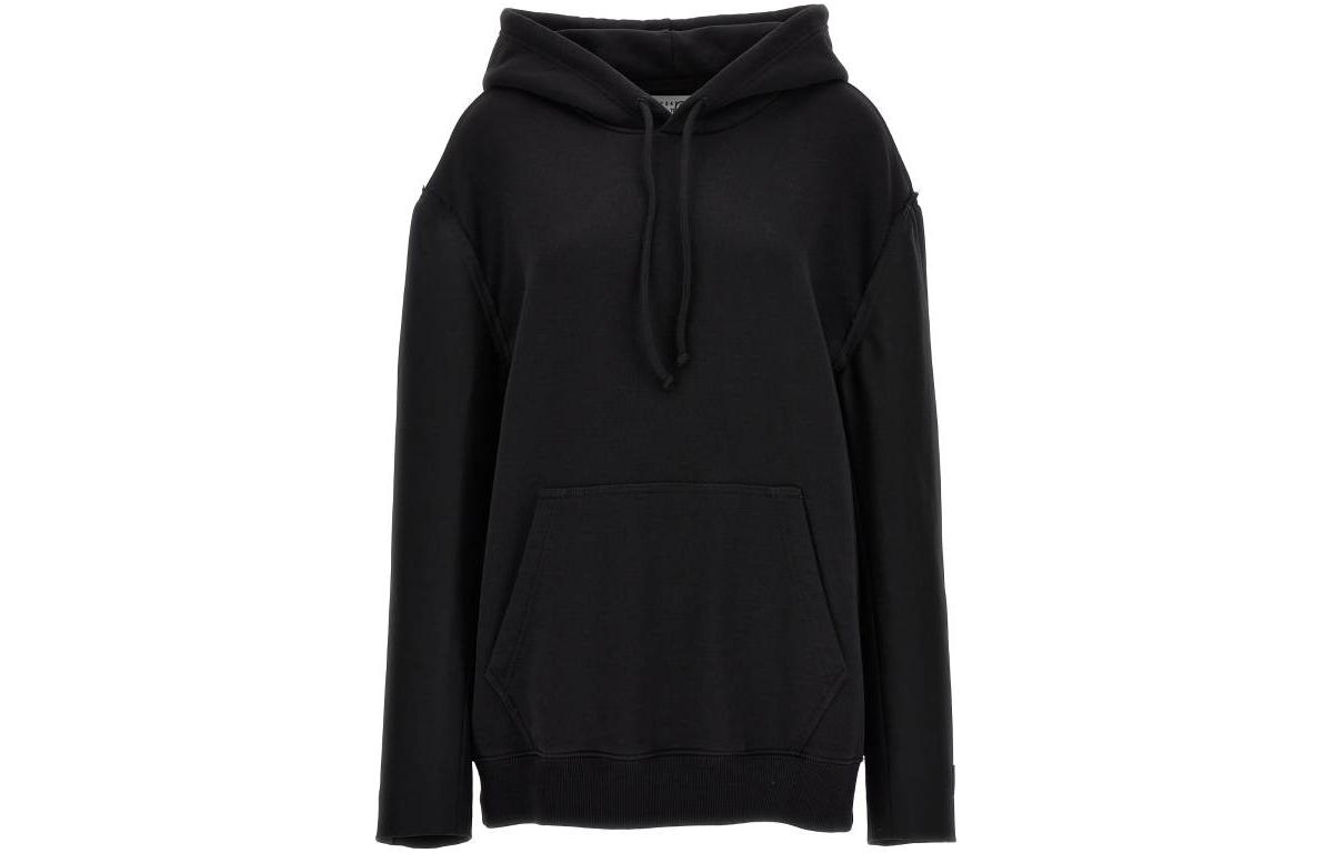 (Women) MM6 Maison Margiela  Black Solid Pullover Hoodie. S62GU0115S25596962