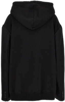 (W) MM6 メゾンマルジェラ ブラック ソリッド プルオーバーフーディー. S62GU0115S25596962 Lookbook (W) MM6 メゾンマルジェラ ブラック ソリッド プルオーバーフーディー. S62GU0115S25596962