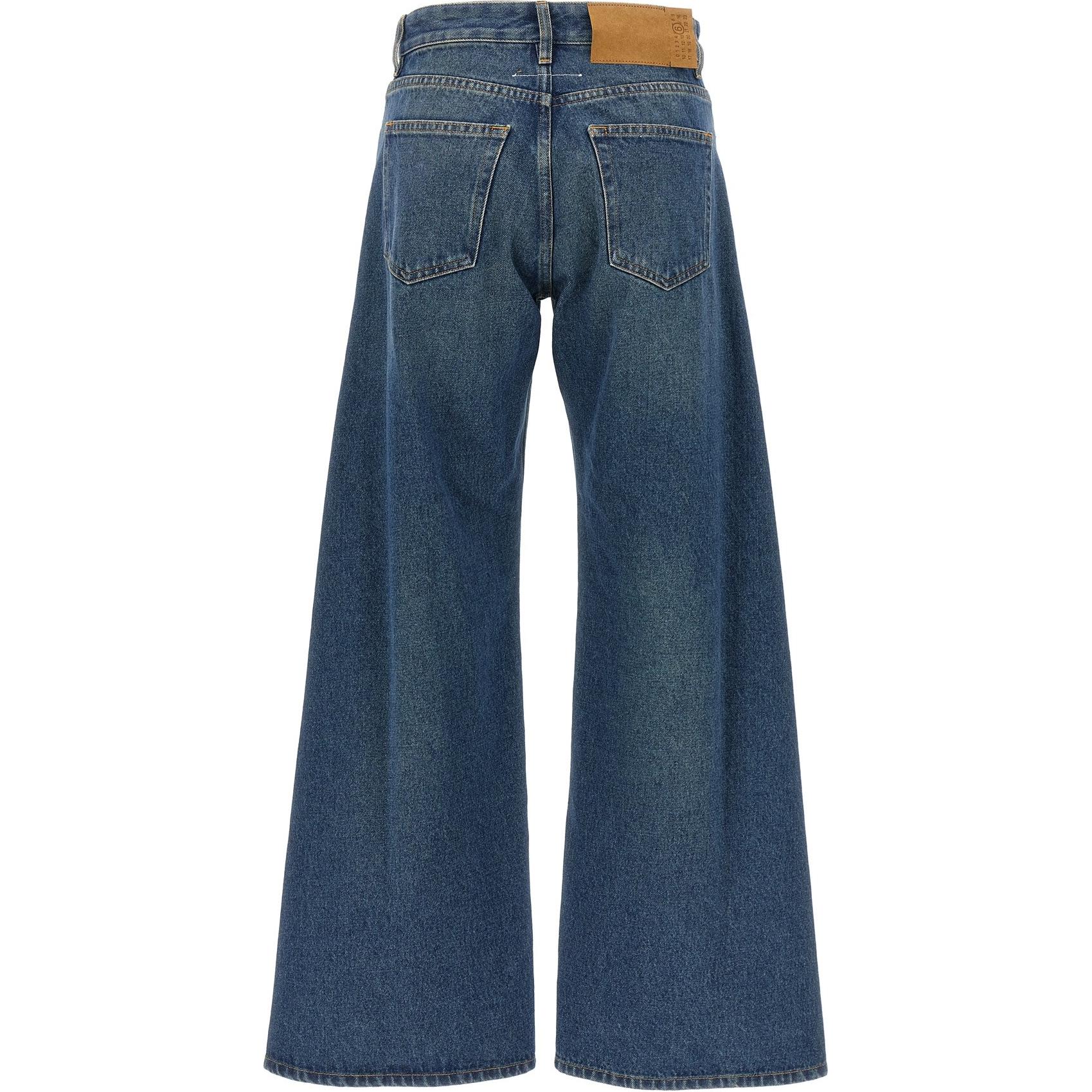(Women) MM6 Maison Margiela  Blue Flare Loose Fit Denim Jeans with Zip Pockets S52LA0238S30589-980 圖 3