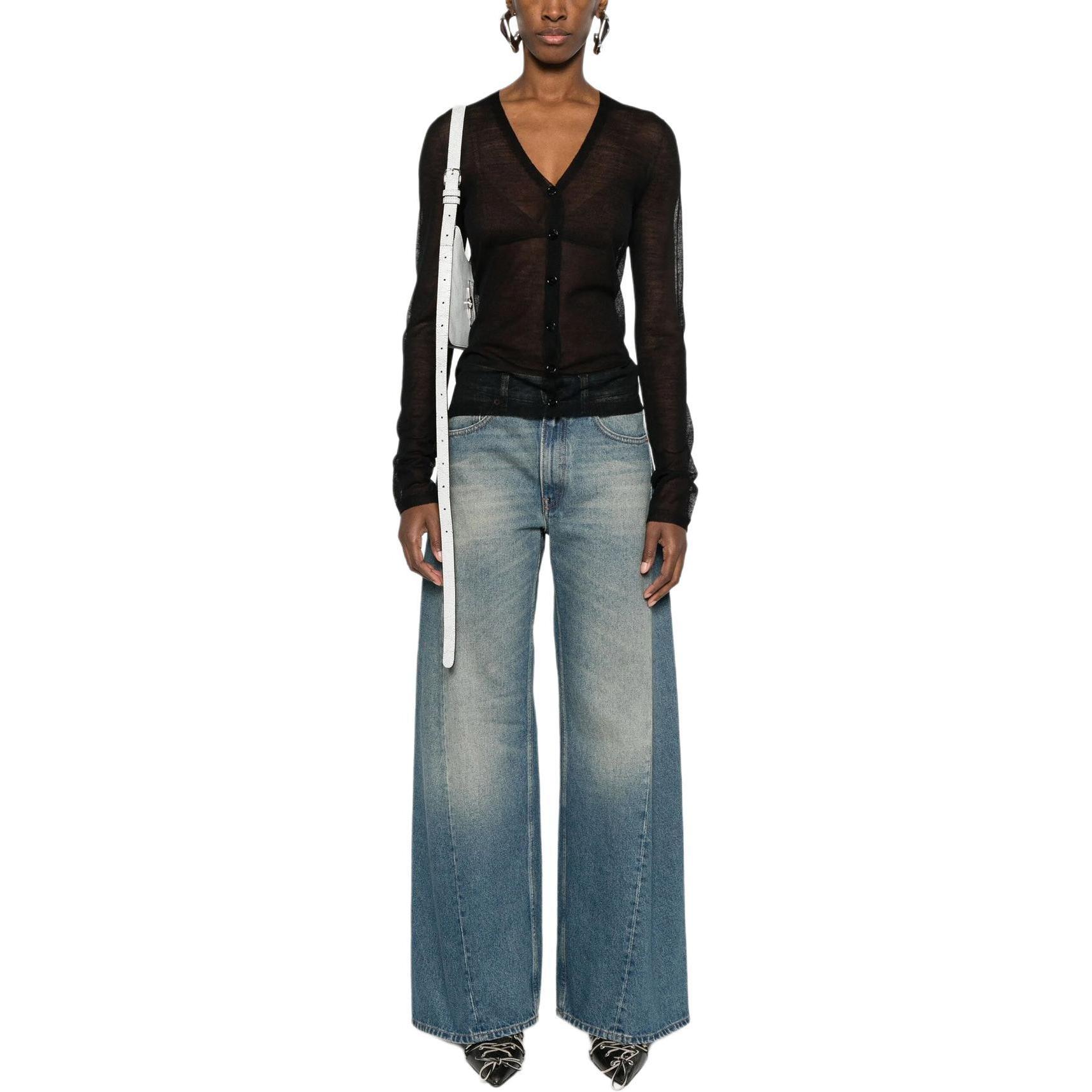 (Women) MM6 Maison Margiela  Blue Flare Loose Fit Denim Jeans with Zip Pockets S52LA0238S30589-980 圖 4