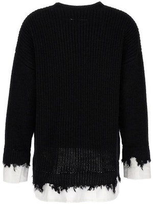 (W) MM6 Maison Margiela 拼色圓領毛衣 - 黑色 S62HL0019S18382-900 Lookbook (W) MM6 Maison Margiela 拼色圓領毛衣 - 黑色 S62HL0019S18382-900