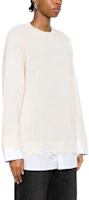 Purchase (W) MM6 Maison Margiela 對比拼接針織毛衣 米白色 S62HL0019S18382-101