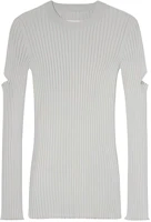 (Women) MM6 Maison Margiela FW21 Slim Fit Knit Top Light Grey S52HA0149S16773856 (Women) MM6 Maison Margiela FW21 Slim Fit Knit Top Light Grey S52HA0149S16773856