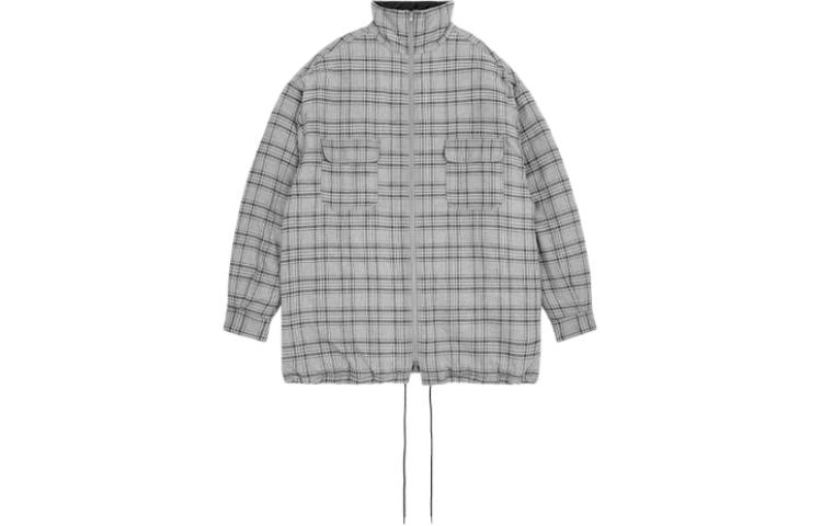 Order (W) MM6 Maison Margiela 灰色格紋高領寬鬆棉質外套 S52AM0292S78535001F