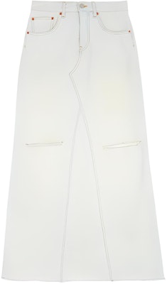 (Women) MM6 Maison Margiela Light Blue Frayed Hem Denim Maxi Skirt. S52MI0007S30460992 Buy (Women) MM6 Maison Margiela Light Blue Frayed Hem Denim Maxi Skirt. S52MI0007S30460992