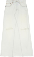 Order (W) MM6 Maison Margiela 淺藍色毛邊下擺牛仔長裙 S52MI0007S30460992