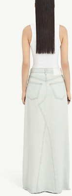 (Women) MM6 Maison Margiela Light Blue Frayed Hem Denim Maxi Skirt. S52MI0007S30460992 Shop (Women) MM6 Maison Margiela Light Blue Frayed Hem Denim Maxi Skirt. S52MI0007S30460992