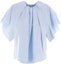 Buy (Women) MM6 Maison Margiela Light Blue Pleated Short Sleeve T-Shirt. S52NF0007S78549-479
