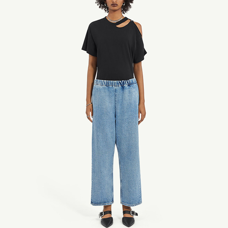 (Women) MM6 Maison Margiela  Light Blue Straight-Leg Elastic Denim Jeans. S52KA0491S30589978 圖 3