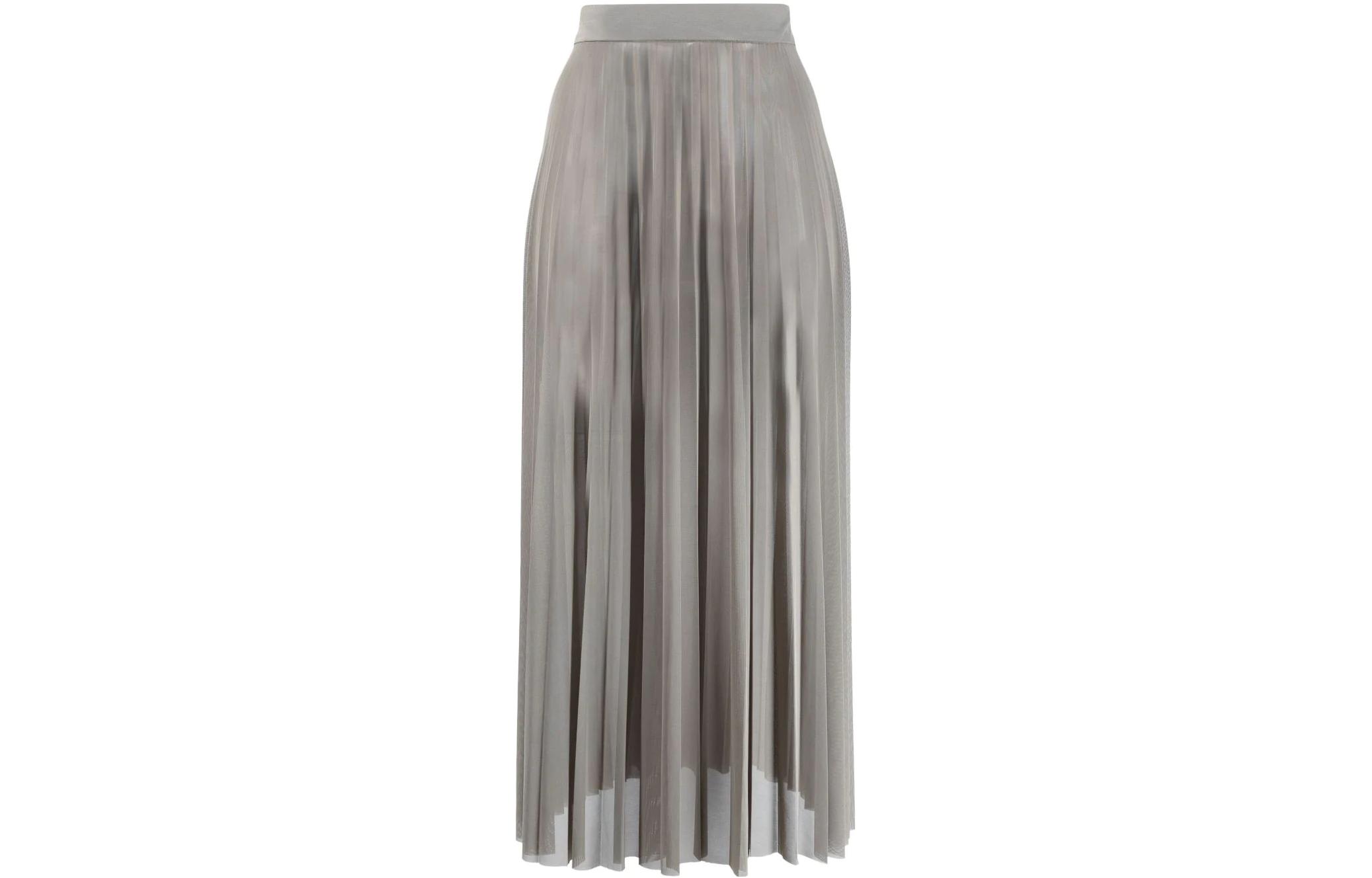 Order (Women) MM6 Maison Margiela  Minimalist Solid Translucent Pleated Maxi Skirt S52MA0150S24284-809