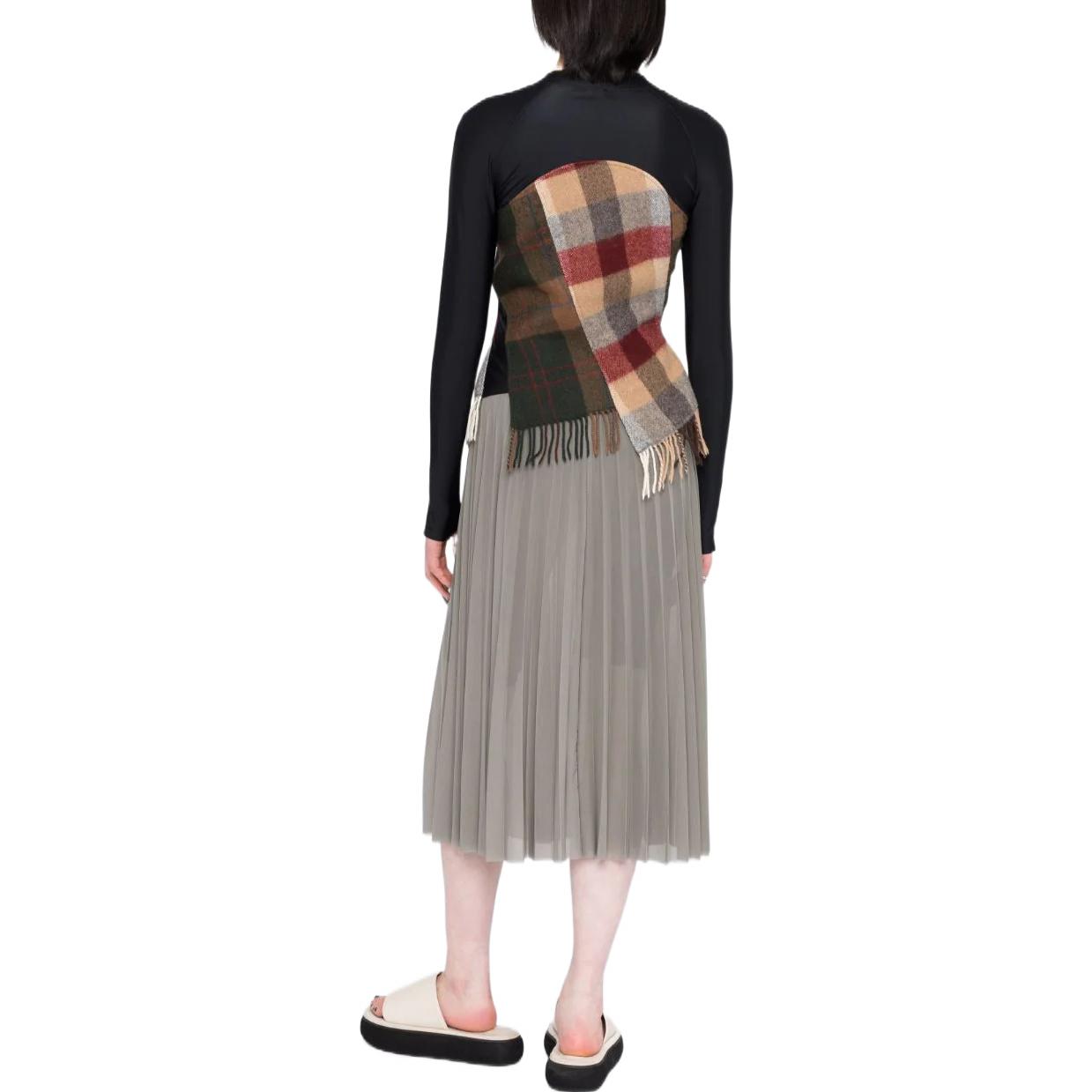 Shop (Women) MM6 Maison Margiela  Minimalist Solid Translucent Pleated Maxi Skirt S52MA0150S24284-809