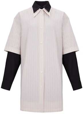 (W) MM6 メゾン マルジェラ オーバーサイズ レイヤード 長袖シャツ ライトパープル S52DL0180STZ040962 Buy (W) MM6 メゾン マルジェラ オーバーサイズ レイヤード 長袖シャツ ライトパープル S52DL0180STZ040962