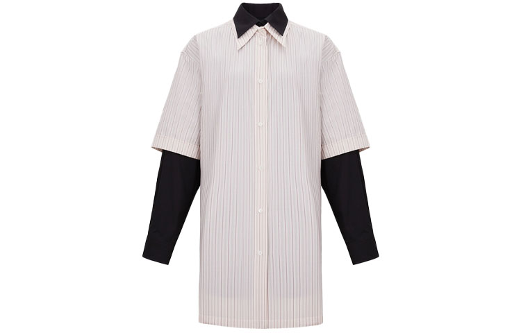 Order (W) MM6 Maison Margiela Baju Lengan Panjang Berlapis Oversized Ungu Muda S52DL0180STZ040962