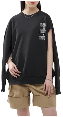 (W) MM6 Maison Margiela 寬鬆字母印花套頭衛衣 - 黑色 S62GU0127S25623-900 Order (W) MM6 Maison Margiela 寬鬆字母印花套頭衛衣 - 黑色 S62GU0127S25623-900