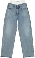 (Women) MM6 Maison Margiela Patchwork Number Print Layered Hem Jeans Blue. S62LB0149S30589976 (Women) MM6 Maison Margiela Patchwork Number Print Layered Hem Jeans Blue. S62LB0149S30589976