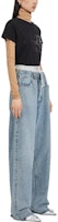 Shop (Women) MM6 Maison Margiela Patchwork Number Print Layered Hem Jeans Blue. S62LB0149S30589976