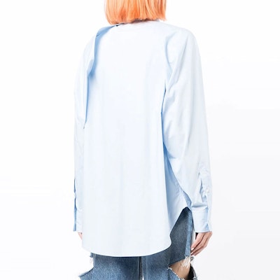 (W) Camisa Azul de Botones en Capas MM6 Maison Margiela SS22. S52DL0169S47294479 Shop (W) Camisa Azul de Botones en Capas MM6 Maison Margiela SS22. S52DL0169S47294479