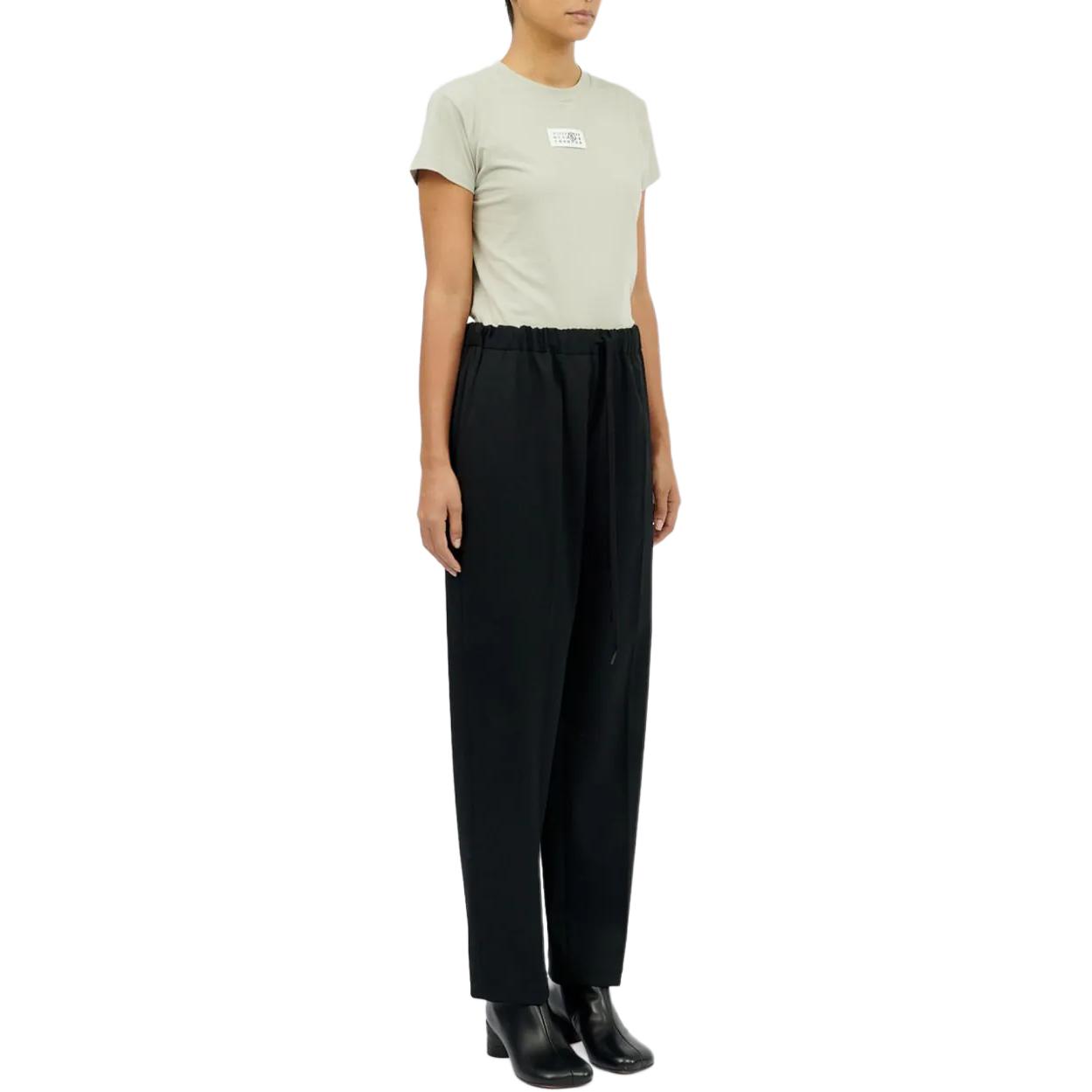 Purchase (W) MM6 Maison Margiela 黑色錐形標誌西裝褲 FW24. S52KA0512M35153-BLACK