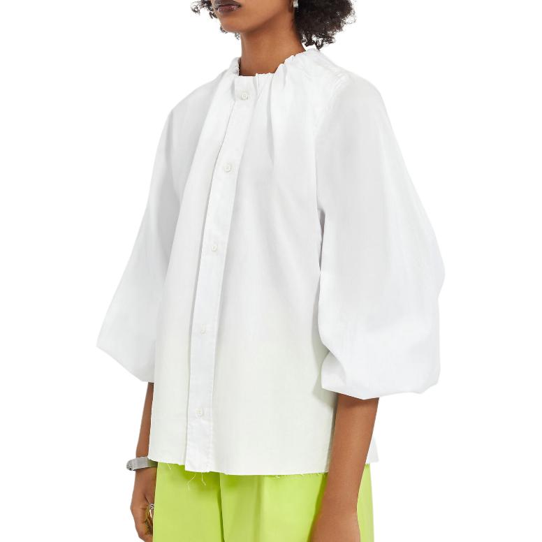 Details for (W) MM6 Maison Margiela 白色束領長袖襯衫 S52DT0026S78549