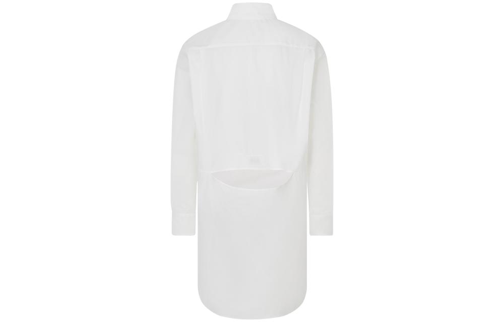 Lookbook (Women) MM6 Maison Margiela  White Long Sleeve Solid Single-Breasted Shirt S52DL0187S47294