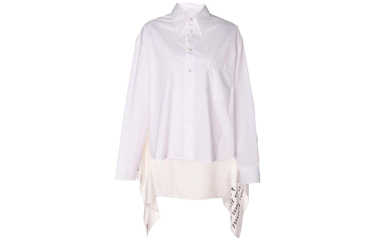 Order (W) MM6 メゾン マルジェラ ホワイト シングルブレスト オーバーサイズ シャツ S62DL0042STZ008963