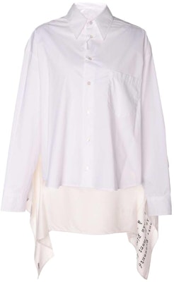 (W) MM6 メゾン マルジェラ ホワイト シングルブレスト オーバーサイズ シャツ S62DL0042STZ008963 Order (W) MM6 メゾン マルジェラ ホワイト シングルブレスト オーバーサイズ シャツ S62DL0042STZ008963