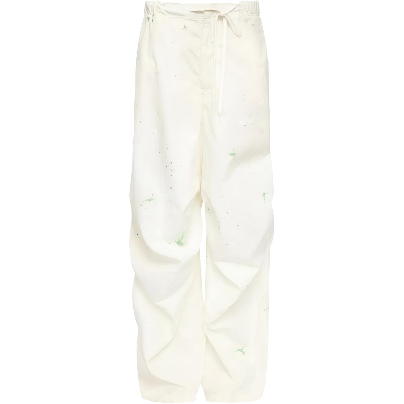 (Women) MM6 Maison Margiela  White Splatter Paint Side Pocket Pants Casual. S62KB0240M35458-101