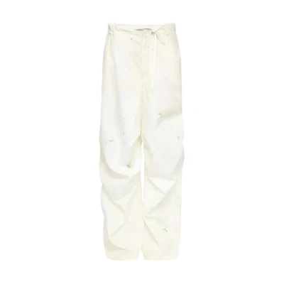 (Women) MM6 Maison Margiela White Splatter Paint Side Pocket Pants Casual. S62KB0240M35458-101