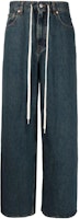 (Women) MM6 Maison Margiela Wide-Leg Drawstring Denim Pants Indigo Blue. S62LB0143S30844-961 (Women) MM6 Maison Margiela Wide-Leg Drawstring Denim Pants Indigo Blue. S62LB0143S30844-961